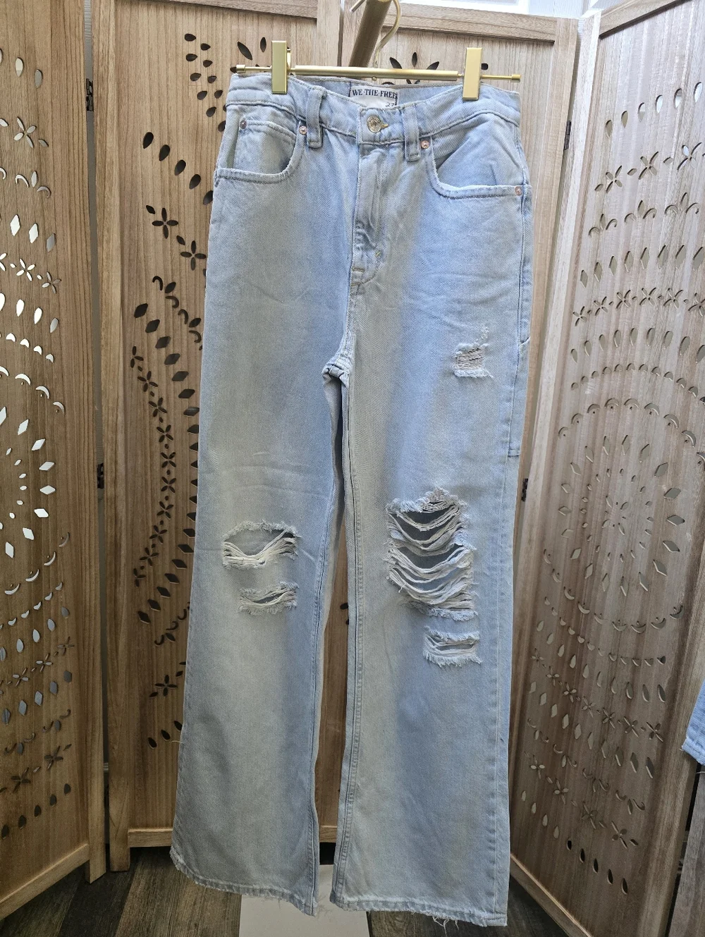 NWOT We The Free Tinsley Baggy High Rise Straight Leg Jeans - Picture 5 of 13